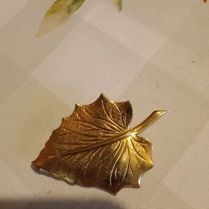 Gold Leaf Brooch